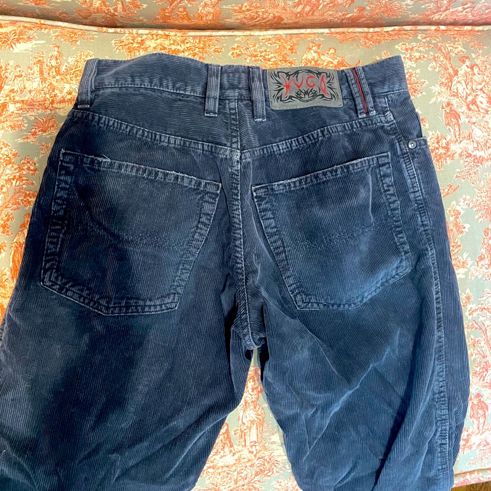 Hugo Boss dark blue men’s corduroy trousers 30x32